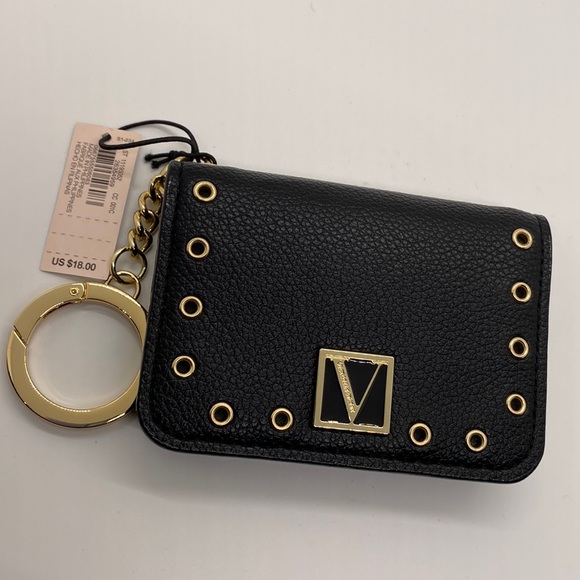 Victoria's Secret Handbags - Black With Gold Victoria’s Secret Small Wallet